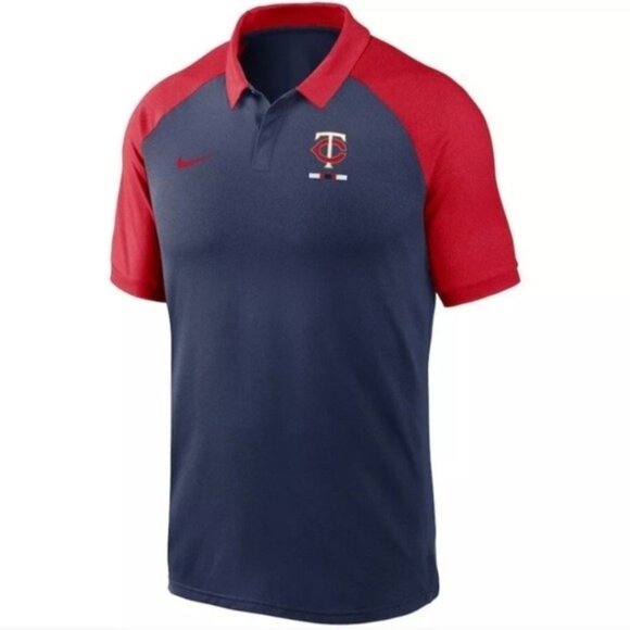 Nike Minnesota Twins Men Large Legacy Tri-Blend Raglan Performance Golf 112025 - Picture 2 of 8
